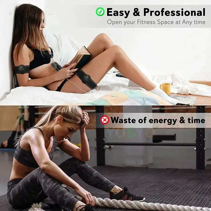 Stimulateur musculaire sans fil EMS, entraîneur intelligent de fitness, entraînement abdominal, autocollants électriques de perte de poids, masseur amincissant pour le corps Bantout.prod