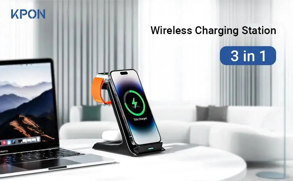 Support de chargeur sans fil Station de charge rapide portable pour iPhone 16/15/14 Pro Max Bantout.prod