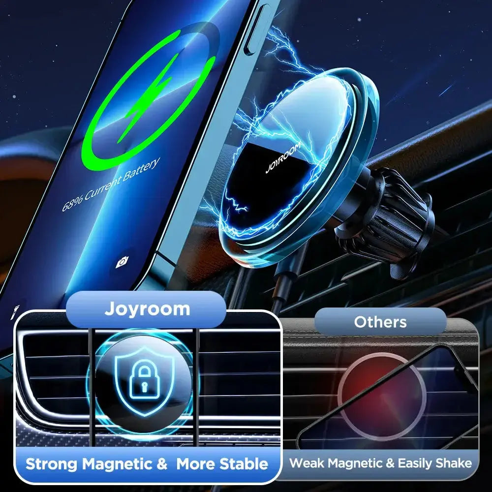 Support de téléphone magnétique pour voiture Joyroom, chargeur sans fil pour iPhone 15 14 13 Pro Max Bantout.prod