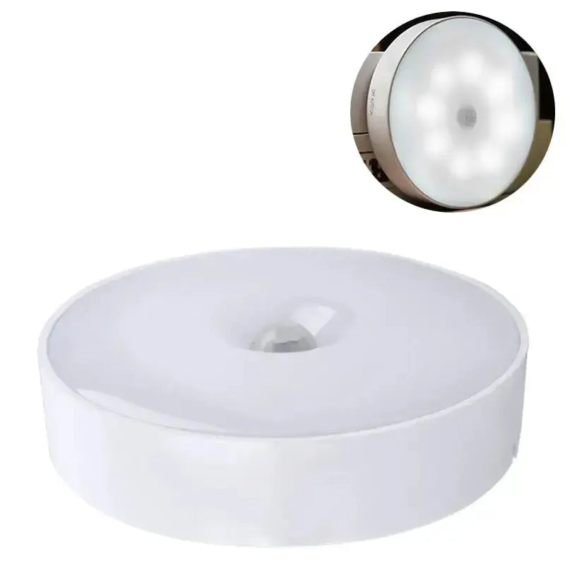 Veilleuse LED rechargeable par USB avec détecteur de mouvement, applique murale magnétique, éclairage pratique.