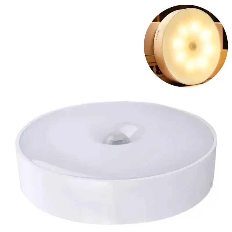 Veilleuse LED rechargeable par USB avec détecteur de mouvement, applique murale magnétique.