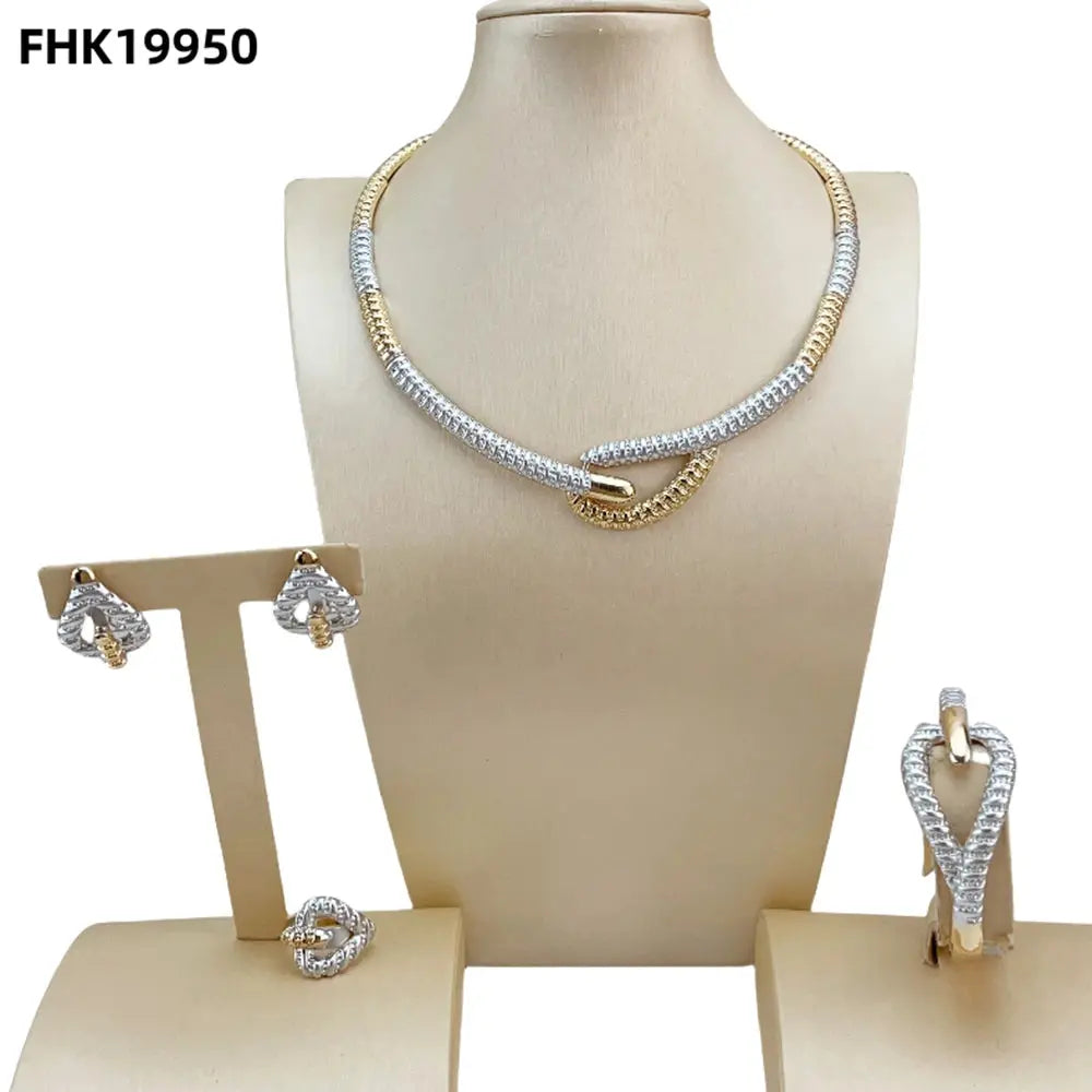 Yuminglai Unique Jewelry Classic Simple African Fashion Jewelry for Women FHK19949 Bantout.prod