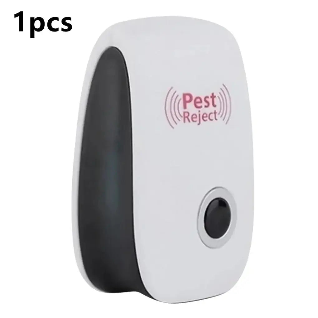 Ultrasonic pest repeller device for mice, cockroaches, and other insects in home use.