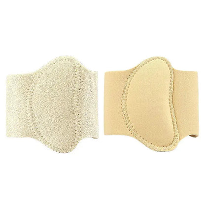 1Pair adjustable arch support pads for flat feet, cushioned orthopedic insoles for plantar fasciitis relief.