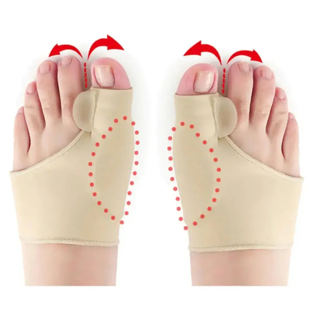 Toe separator and bunion corrector for foot pain relief and orthopedic support, ideal for pedicure and foot care.