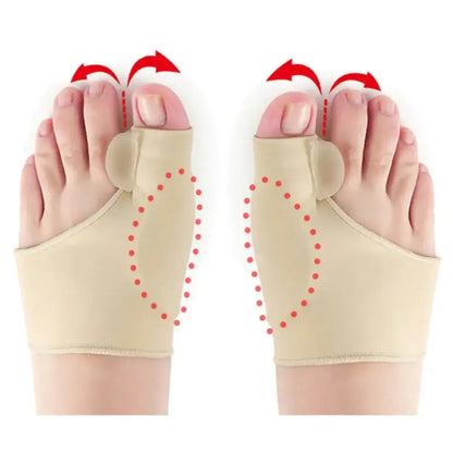 Toe separator and bunion corrector for foot pain relief and orthopedic support, ideal for pedicure and foot care.