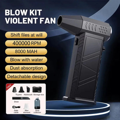 400000RPM Turbo Jet Blower Powerful Air Blower Brushless Motor Turbo Fan Wind Speed 58m/s 8000mAh Souffleur Air Puissant Bantout.prod