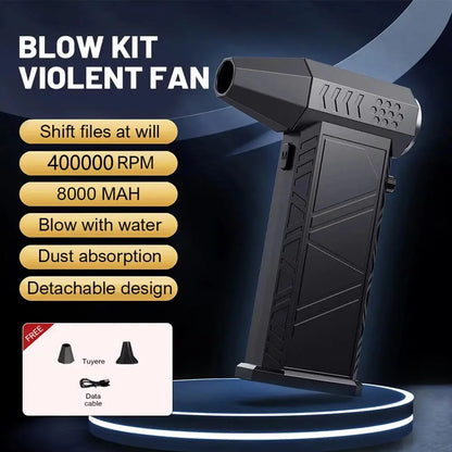 400000RPM Turbo Jet Blower Powerful Air Blower Brushless Motor Turbo Fan Wind Speed 58m/s 8000mAh Souffleur Air Puissant Bantout.prod