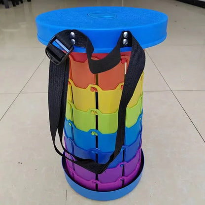 Folding Retractable Adjustable Portable Outdoor Stool Chair Bench – Ideal for Camping, Fishing &amp; More