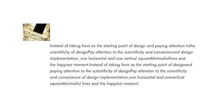 Text discussing minimalist design principles and scientific approach to design implementation.