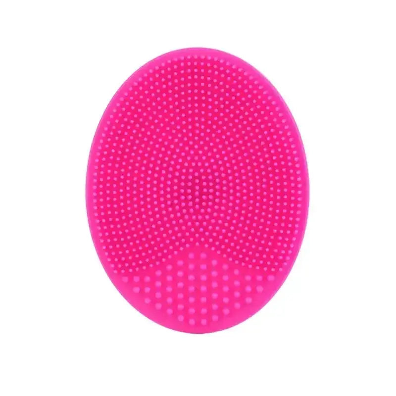 Brosse nettoyante en silicone rose pour le visage, outil de nettoyage des pores et gommage des peaux mortes.