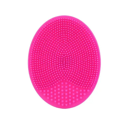 Brosse nettoyante en silicone rose pour le visage, outil de nettoyage des pores et gommage des peaux mortes.