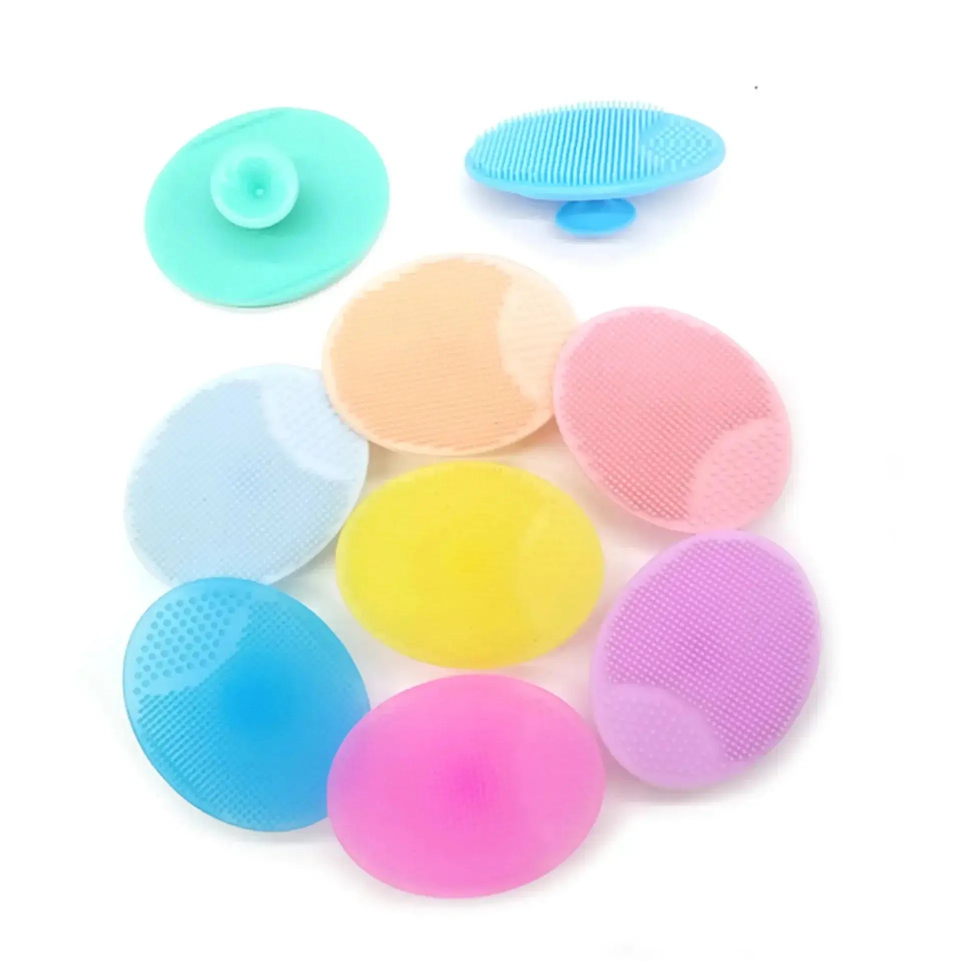 Assortiment de brosses en silicone colorées pour le visage, idéales pour le nettoyage en profondeur et l&