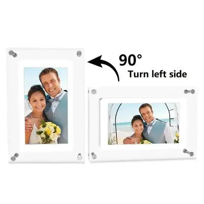 Cadre photo numérique en acrylique 5/7 pouces 1000 mAh Écran rotatif automatique Bantout.prod