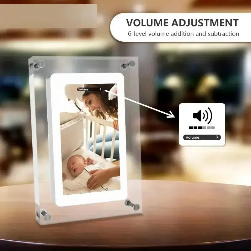 Cadre photo numérique en acrylique 5/7 pouces 1000 mAh Écran rotatif automatique Bantout.prod