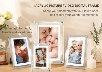 Cadre photo numérique en acrylique 5/7 pouces 1000 mAh Écran rotatif automatique Bantout.prod