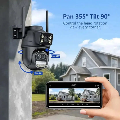 Caméra de sécurité 6K 12MP Zoom 8X Trois objectifs Double écran Bantout.prod