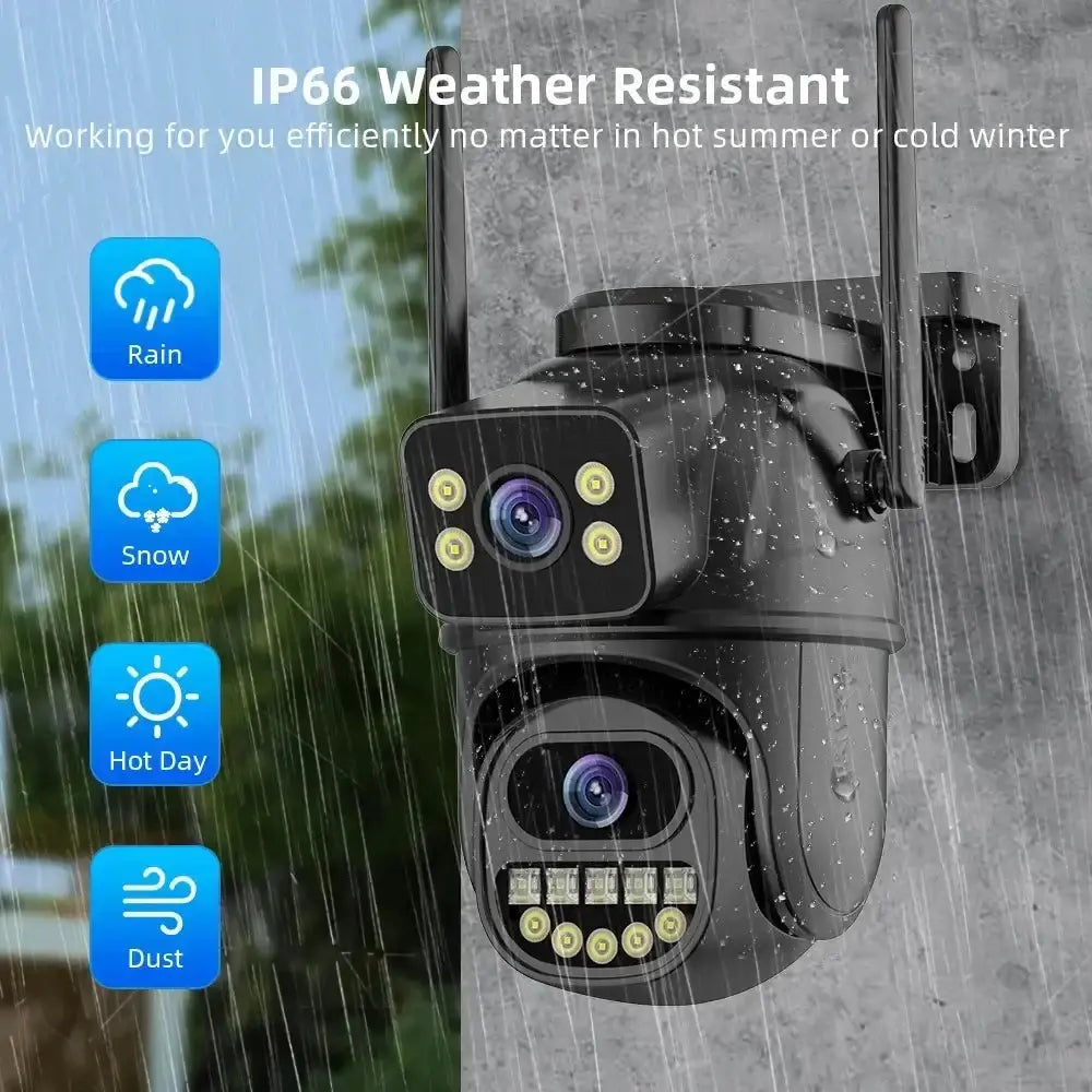Caméra de surveillance à double objectif WiFi 4K 8MP Bantout.prod