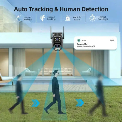 Caméra de surveillance à double objectif WiFi 4K 8MP Bantout.prod