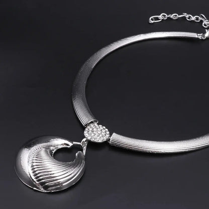 Dubai Jewelry Set For Women Silver Plated Luxury Necklace Earrings Bracelet And Ring Set Jewelry For Wedding Party Trending ﻿ Bantout.prod