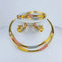 ESALE Dubai Style Gold Color Earring Sets Necklace Earring Bracelet Rings Sets For Women To Wear As A Banquet Gift Bantout.prod