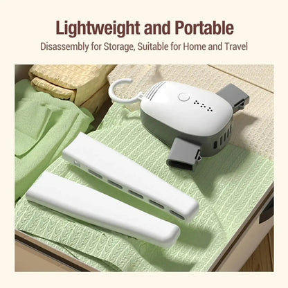 Lightweight and portable clothes dryer disassembled for easy storage, ideal for home and travel.