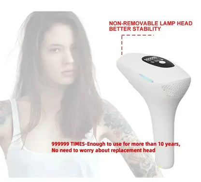 Épilateur laser permanent à 999 999 flashs pour bikini, appareil d&