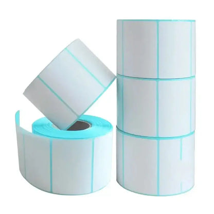 Étiquette autocollante thermique blanche vierge en papier pour prix de supermarché, étiquette vierge, impression directe, fournitures d&