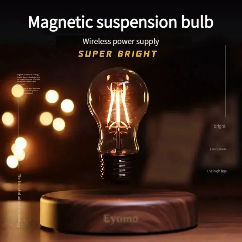 LED Magnetic Levitation Light Floating Glass Desk Lamp Creative Home Office Decoration Night Light Gift Bantout.prod