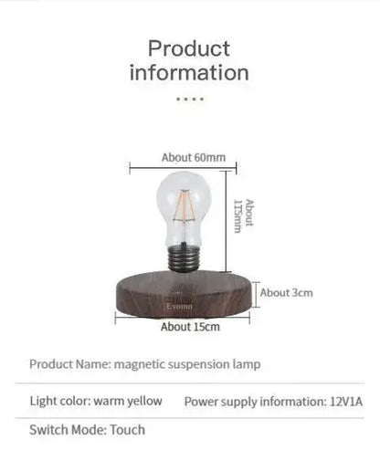 LED Magnetic Levitation Light Floating Glass Desk Lamp Creative Home Office Decoration Night Light Gift Bantout.prod