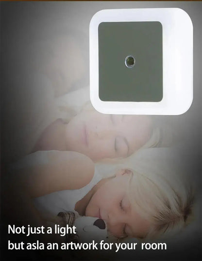 LED night light with artistic design; ideal for bedrooms and enhances room decor.