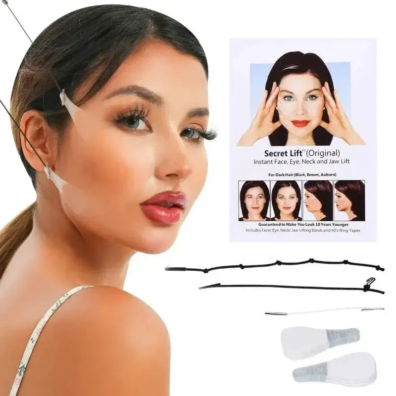Image of Secret Lift Original product for instant face, eye, neck, and jaw lift with application patch and guide.