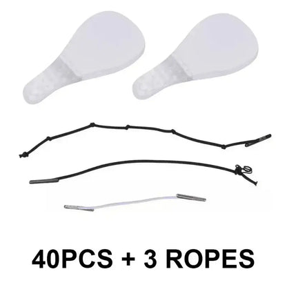 Lot de 40 autocollants invisibles et 3 cordes pour lifting du visage et raffermissement du cou