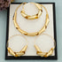 Luxury Gold Plated Dubai Jewelry Set For Women African Copper Twist Bold Design Earrings Necklace Bracelet Quality Jewelry Gift Bantout.prod