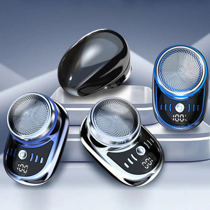 Men Mini Electric Travel Shaver Digital Display Face Beard Trimmer Washable Rechargeable Shaver Pocket Size Portable Shaver Bantout.prod