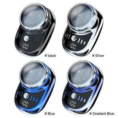 Men Mini Electric Travel Shaver Digital Display Face Beard Trimmer Washable Rechargeable Shaver Pocket Size Portable Shaver Bantout.prod
