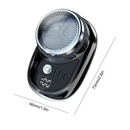 Men Mini Electric Travel Shaver Digital Display Face Beard Trimmer Washable Rechargeable Shaver Pocket Size Portable Shaver Bantout.prod