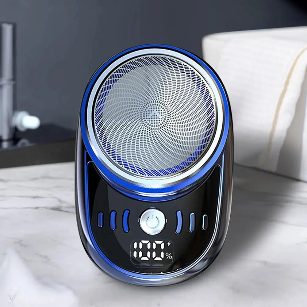 Men Mini Electric Travel Shaver Digital Display Face Beard Trimmer Washable Rechargeable Shaver Pocket Size Portable Shaver Bantout.prod