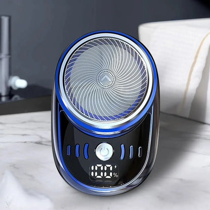 Men Mini Electric Travel Shaver Digital Display Face Beard Trimmer Washable Rechargeable Shaver Pocket Size Portable Shaver Bantout.prod