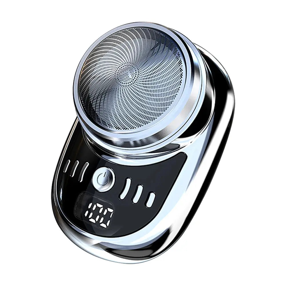 Men Mini Electric Travel Shaver Digital Display Face Beard Trimmer Washable Rechargeable Shaver Pocket Size Portable Shaver Bantout.prod