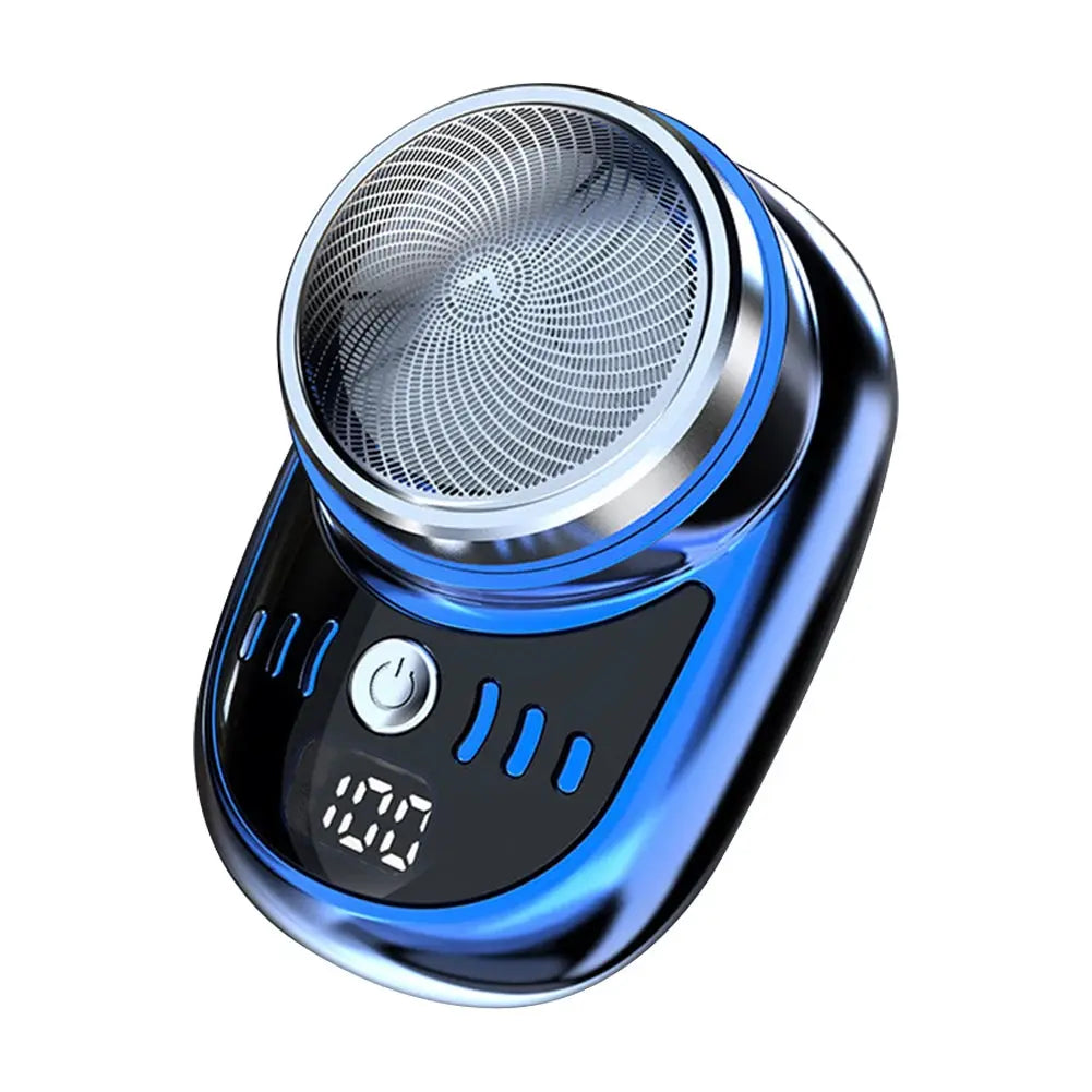 Men Mini Electric Travel Shaver Digital Display Face Beard Trimmer Washable Rechargeable Shaver Pocket Size Portable Shaver Bantout.prod