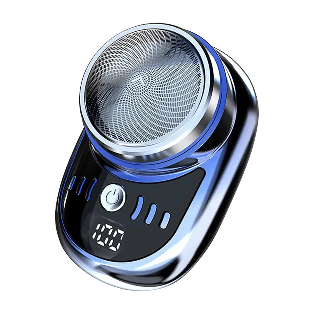 Men Mini Electric Travel Shaver Digital Display Face Beard Trimmer Washable Rechargeable Shaver Pocket Size Portable Shaver Bantout.prod