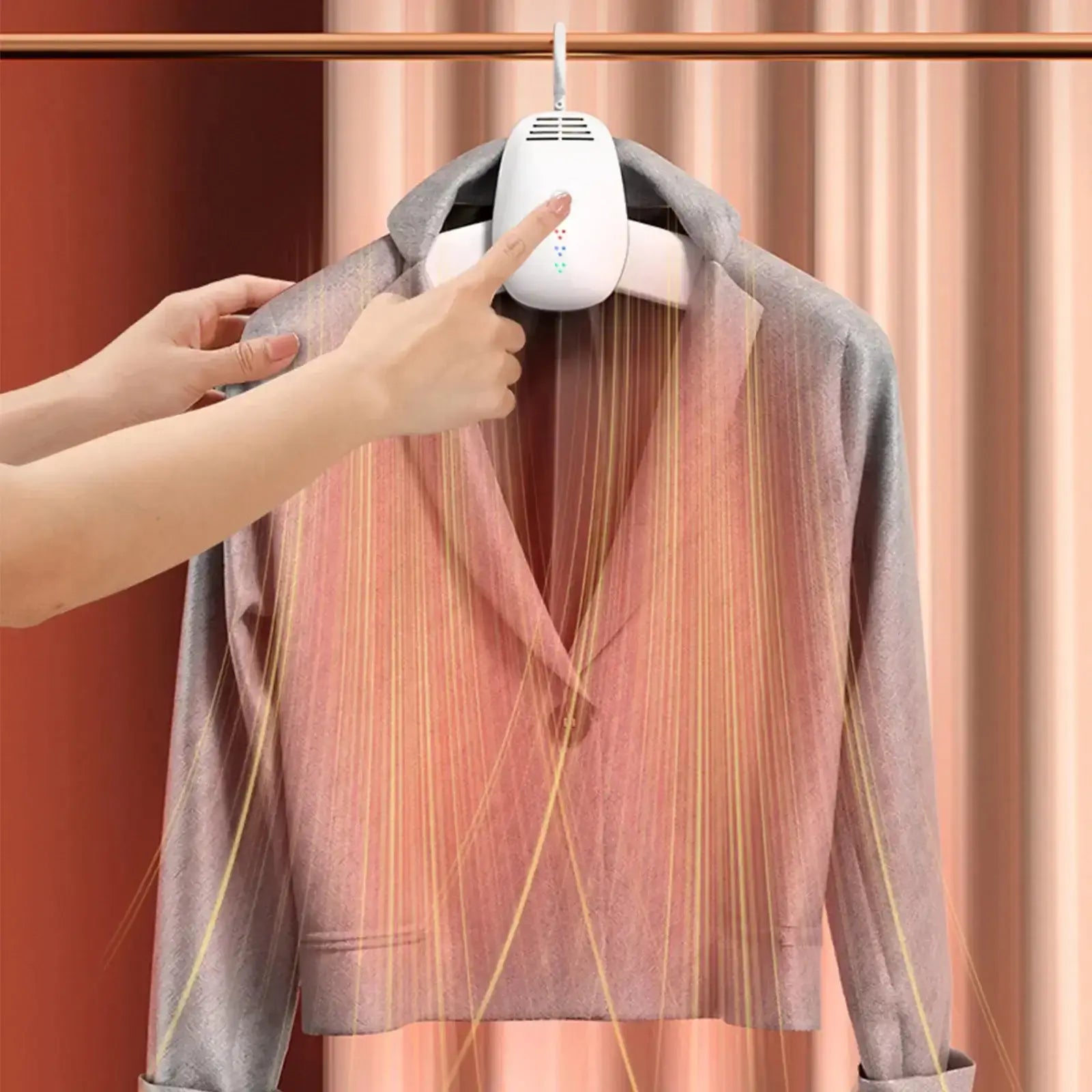 &quot;Mini foldable smart laundry dryer, portable clothes dehumidifier and multifunctional garment hanger for dorms and small spaces&quot;