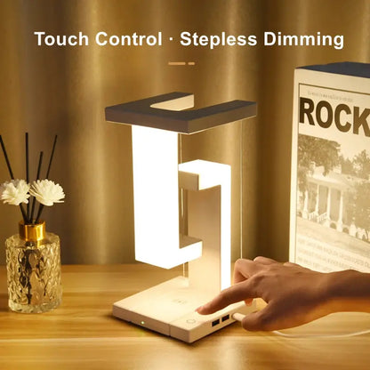 Novelty floating lamp with 10 W  detachable wireless charger decorative light for bedroom/office Bantout.prod