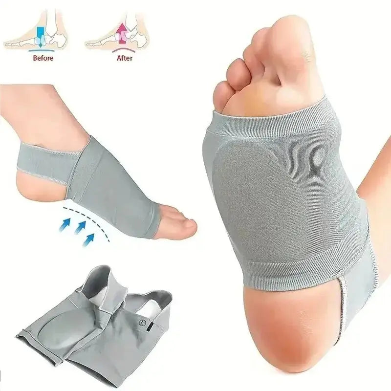&quot;Pair of arch support sleeves for flat feet, compression braces for plantar fasciitis and foot swelling relief&quot;