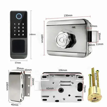 Serrure intelligente WiFi Tuya étanche, double verrouillage par empreinte digitale Bantout.prod