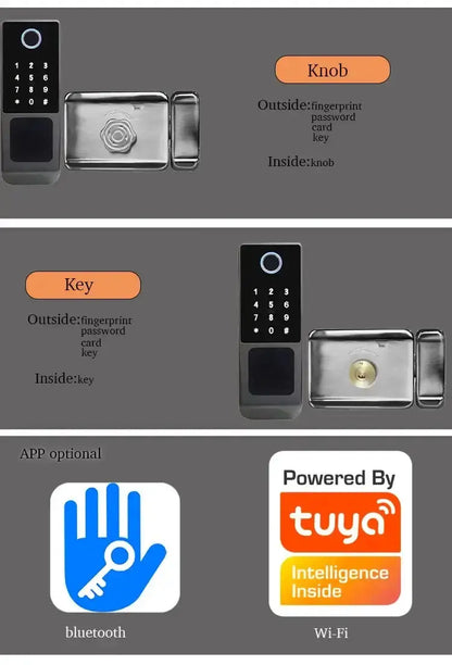 Serrure intelligente WiFi Tuya étanche, double verrouillage par empreinte digitale Bantout.prod