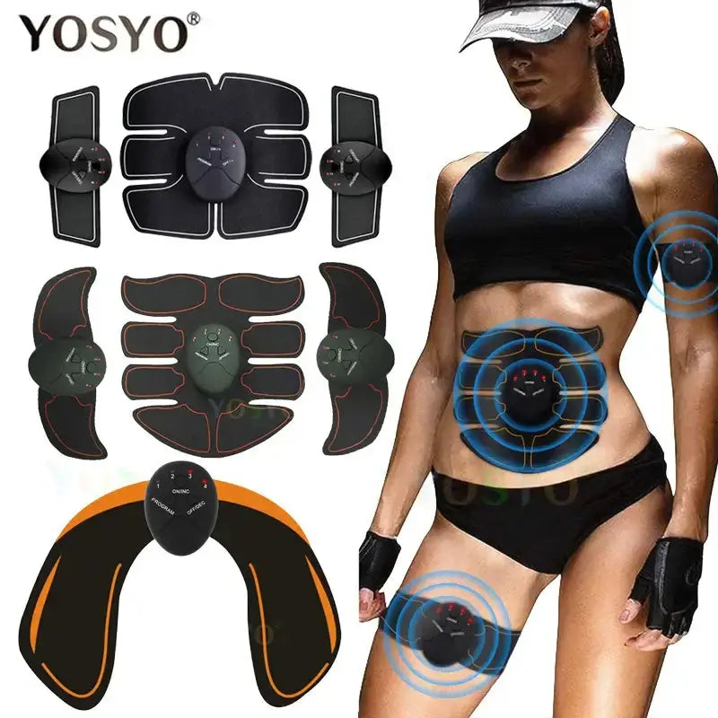 Stimulateur musculaire sans fil EMS, entraîneur intelligent de fitness, entraînement abdominal, autocollants électriques de perte de poids, masseur amincissant pour le corps Bantout.prod