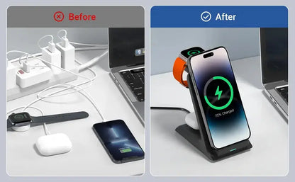 Support de chargeur sans fil Station de charge rapide portable pour iPhone 16/15/14 Pro Max Bantout.prod