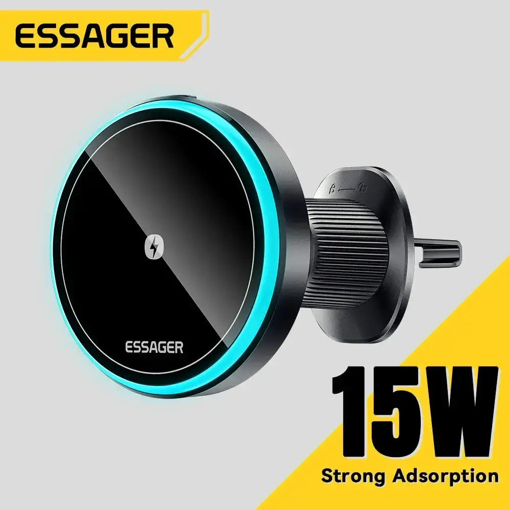 Support de téléphone magnétique pour voiture Essager 15 W Support de chargeur sans fil pour iPhone 15 14 13 Pro Max Bantout.prod
